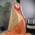 Beige silk leheriya meenakari zari weaves dharmavaram saree