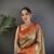 Beige silk leheriya meenakari zari weaves dharmavaram saree