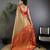 Beige silk leheriya meenakari zari weaves dharmavaram saree