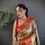 Gold silk leheriya meenakari zari weaves dharmavaram saree