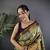 Green silk leheriya meenakari zari weaves dharmavaram saree