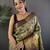Green silk leheriya meenakari zari weaves dharmavaram saree