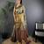 Green silk leheriya meenakari zari weaves dharmavaram saree