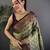 Grey silk leheriya meenakari zari weaves dharmavaram saree