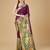 Purple litch silk blend polka dot weaving paithani saree