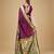 Purple litch silk blend polka dot weaving paithani saree