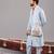 Skyblue georgette embroidered linen kurta jacket set for mens