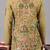 Green georgette embroidered kurta jacket set for mens