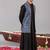 Black georgette embroidered anarkali jacket set for mens