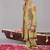 Green georgette embroidered kurta jacket set for mens