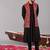 Black georgette embroidered anarkali jacket set for mens
