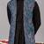 Black georgette embroidered anarkali jacket set for mens