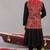 Black georgette embroidered anarkali jacket set for mens