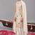 Ivory georgette embroidered kurta set for mens