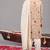 Beige georgette embroidered kurta set for mens