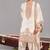 Cream georgette embroidered kurta set for mens