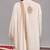 Cream georgette embroidered kurta set for mens