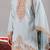 Sky blue georgette embroidered kurta set for mens