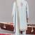 Sky blue georgette embroidered kurta set for mens
