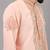 Pink georgette embroidered kurta set for mens