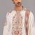 Ivory georgette embroidered kurta set for mens