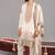 Ivory georgette embroidered kurta set for mens