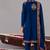 Blue georgette embroidered kurta set for mens