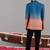 Blue and pink georgette embroidered jodhpuri set for mens