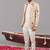 Ivory georgette embroidered jodhpuri set for mens
