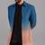 Blue and pink georgette embroidered jodhpuri set for mens