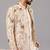 Ivory georgette embroidered jodhpuri set for mens