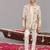 Ivory georgette embroidered jodhpuri set for mens