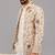Ivory georgette embroidered jodhpuri set for mens