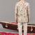 Ivory georgette embroidered jodhpuri set for mens