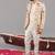 Ivory georgette embroidered jodhpuri set for mens