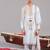 Sky blue georgette embroidered kurta set for mens