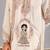 Cream georgette embroidered kurta set for mens