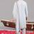 Sky blue georgette embroidered kurta set for mens