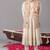 Ivory georgette embroidered anarkali jacket set for mens