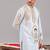 Sky blue georgette embroidered kurta set for mens
