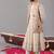 Ivory georgette embroidered anarkali jacket set for mens