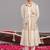 Ivory georgette embroidered anarkali jacket set for mens
