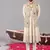 ivory georgette embroidered anarkali jacket set for mens