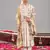 Ivory georgette embroidered sherwani set for mens