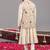 Ivory georgette embroidered anarkali jacket set for mens