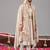 Ivory georgette embroidered sherwani set for mens