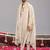 Ivory georgette embroidered sherwani set for mens