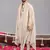 Ivory georgette embroidered sherwani set for mens