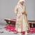 Ivory georgette embroidered sherwani set for mens