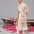 Ivory georgette embroidered sherwani set for mens